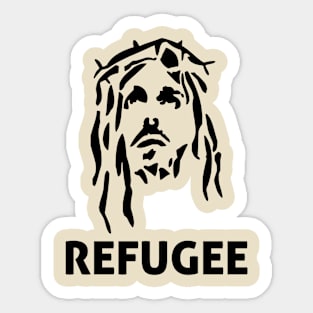 Jesus Refugee Sticker
